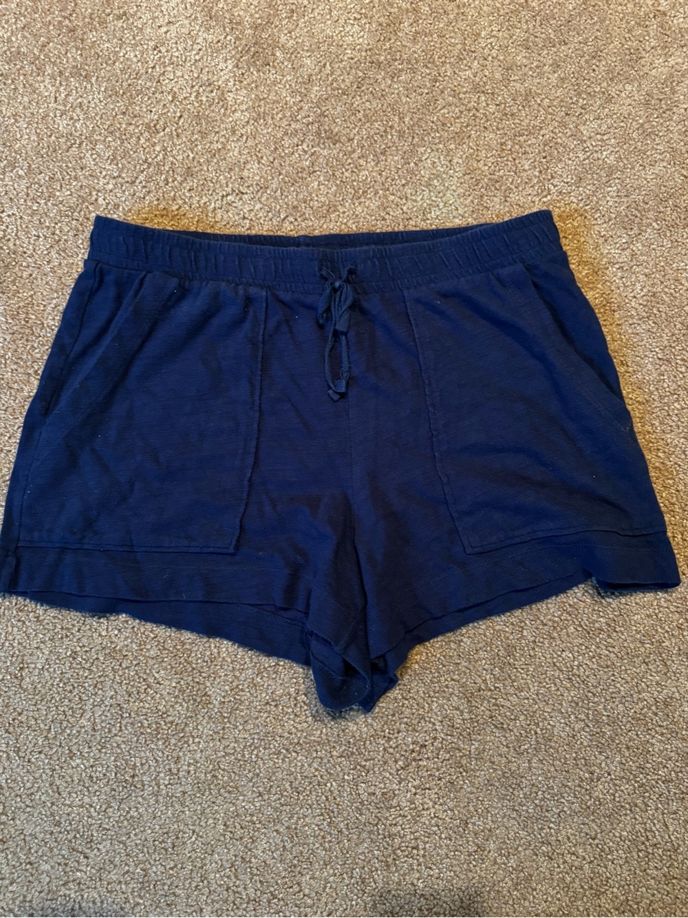 Women's Navy Drawstring Shorts